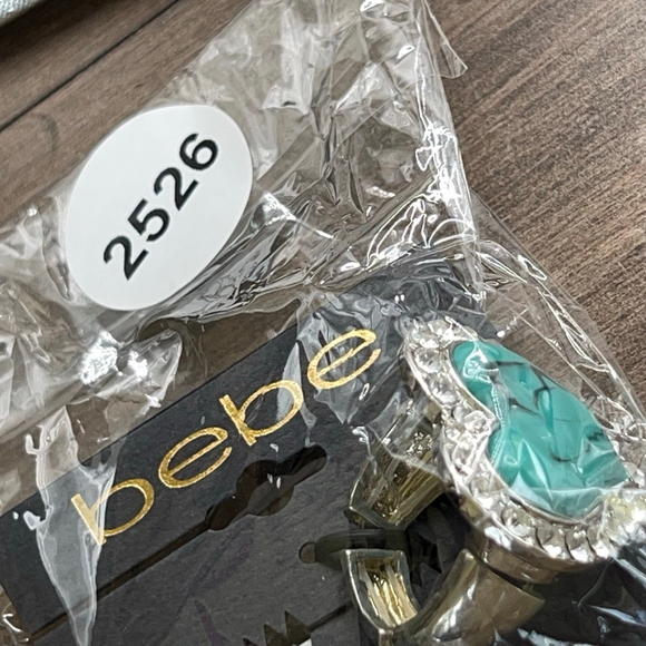 Bebe Faux Turquoise Heart Ring - Picture 5 of 5